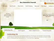 Tablet Screenshot of kenordensteinfunerals.com